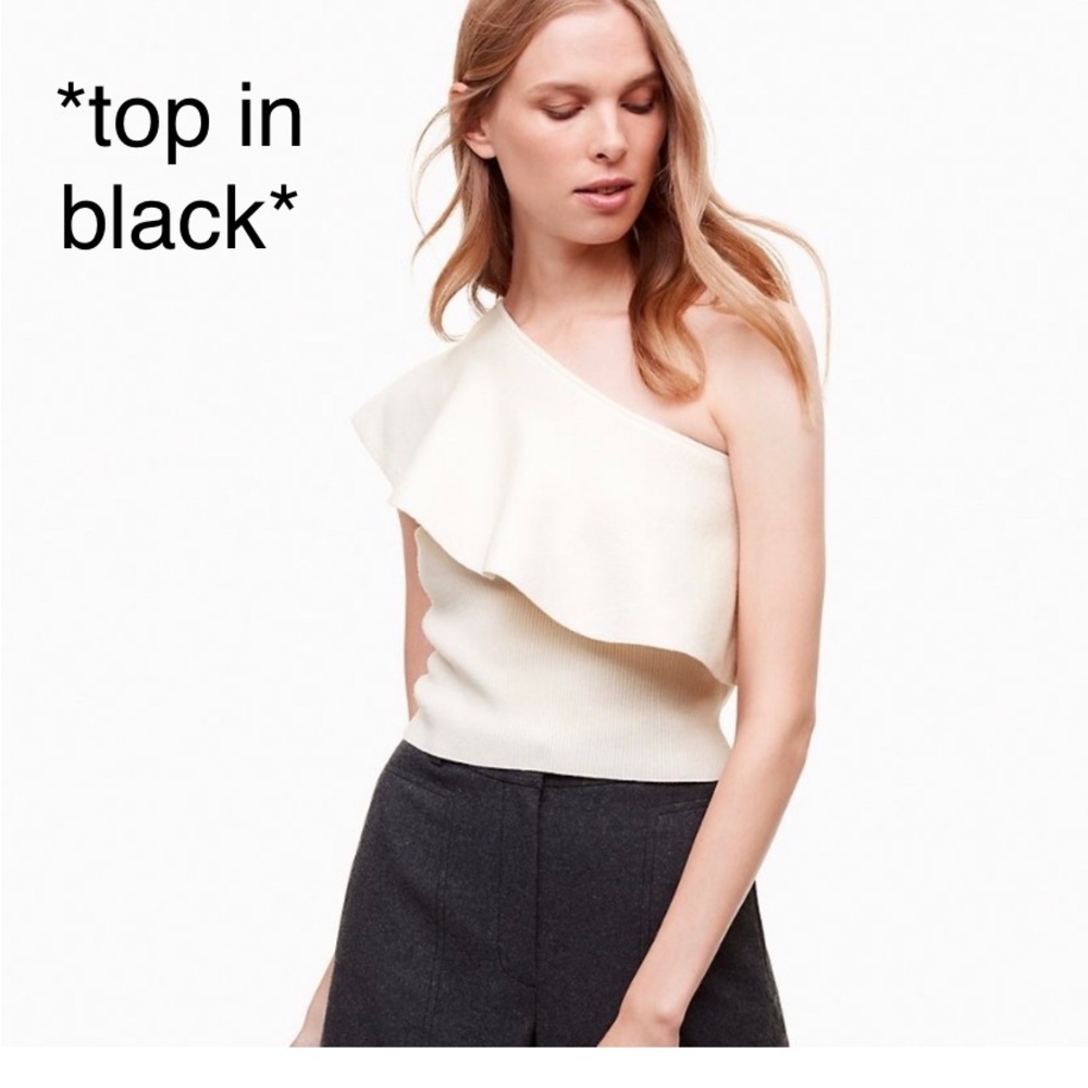 NEW WILFRED GEORGINE ONE-SHOULDER KNIT (BLACK)